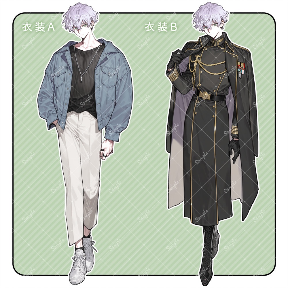 立ち絵素材58 男性 衣装・表情差分追加版あり