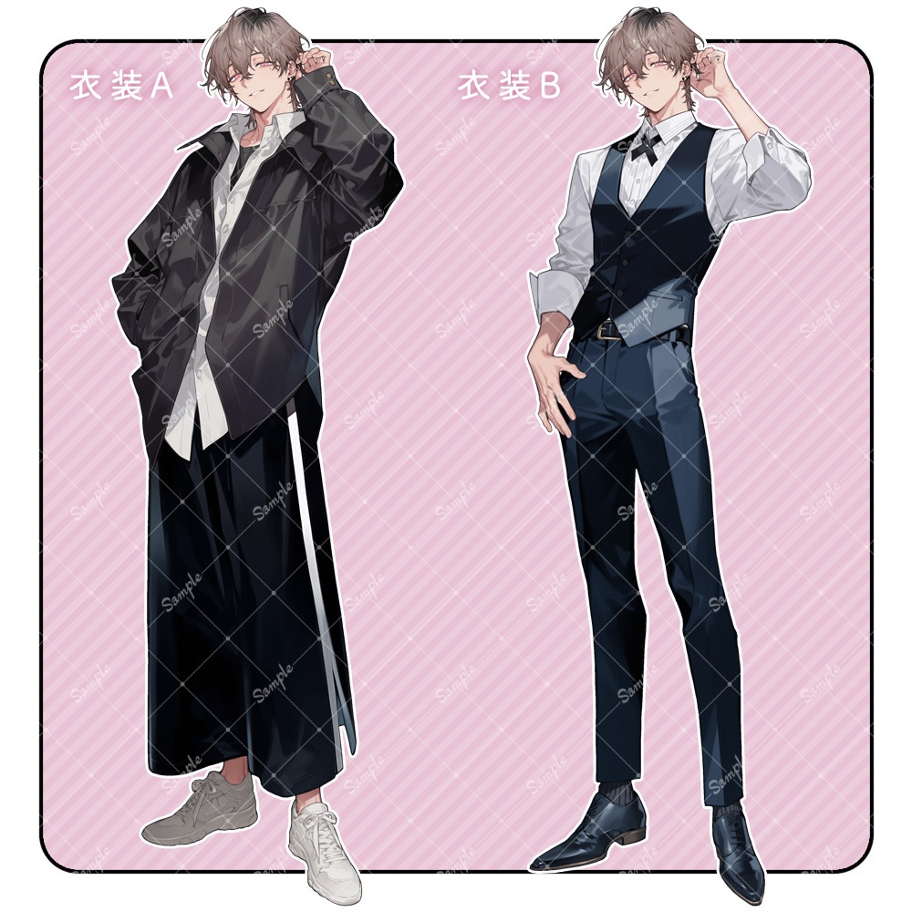 立ち絵素材62 男性 衣装・表情差分あり