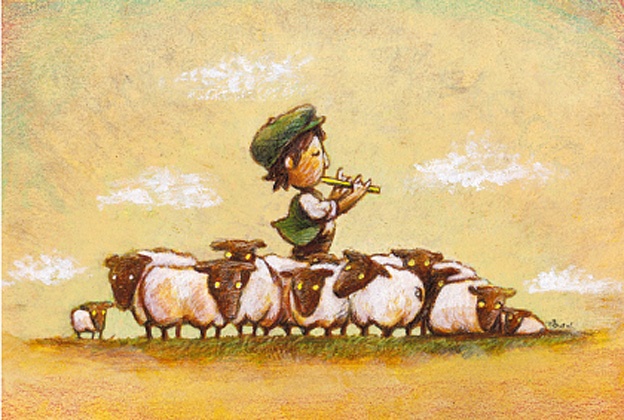 ポストカード「羊飼いの夢」Postcard "Shepherd's Dream"