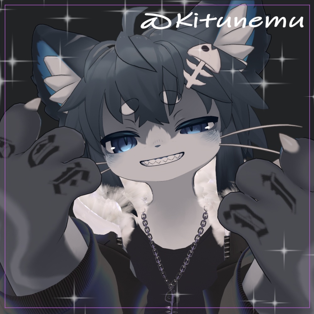 【5アバター対応】Finger tattoo