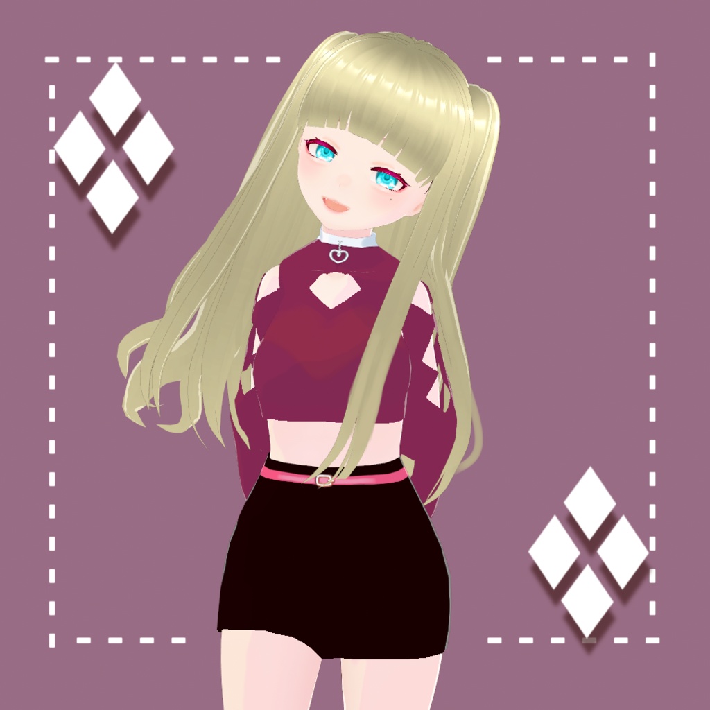 【無料版有】ダイヤ♦♦腹チラワンピ【VRoid正式版用】