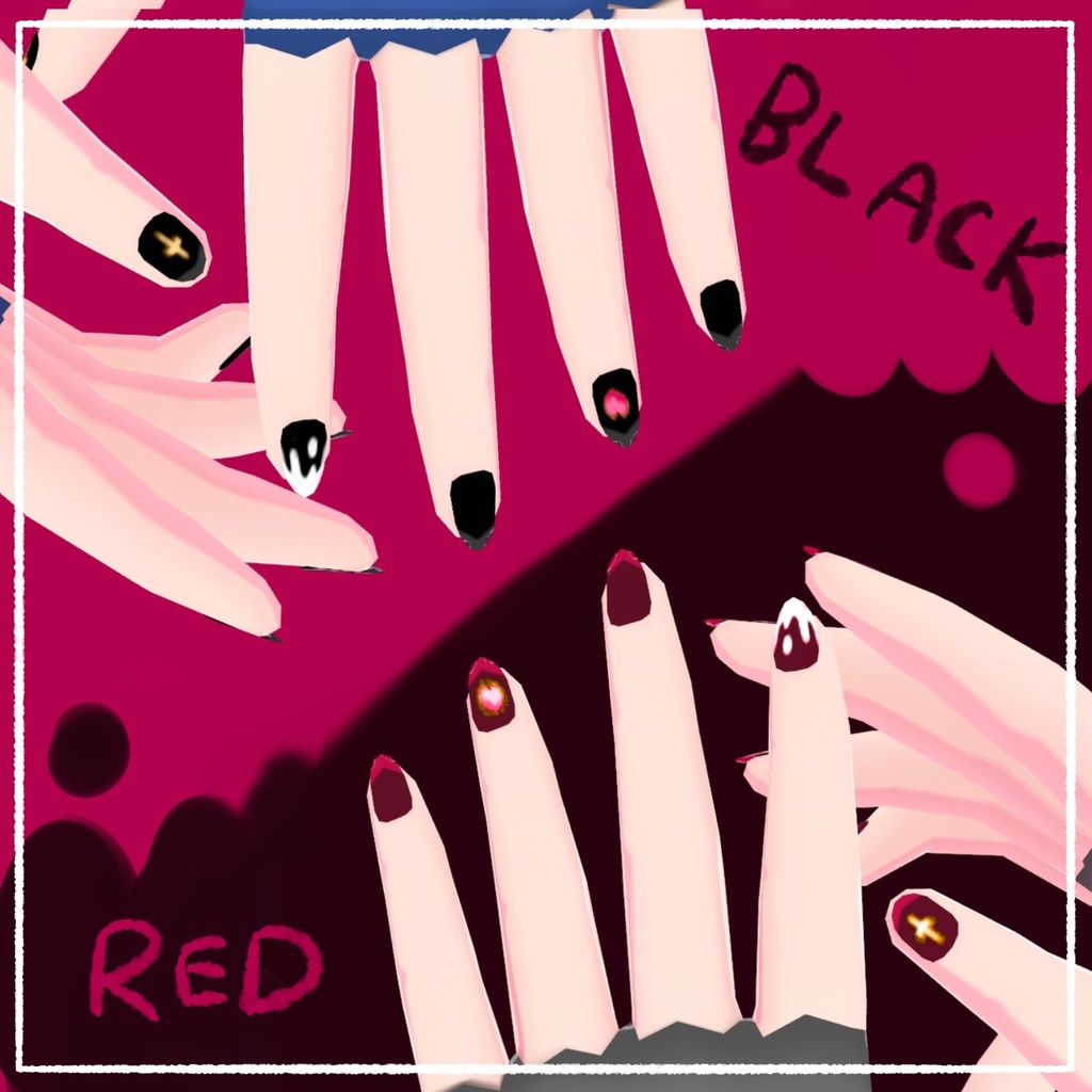 インナー、指あき手袋、ネイル【VRoid正式版用】