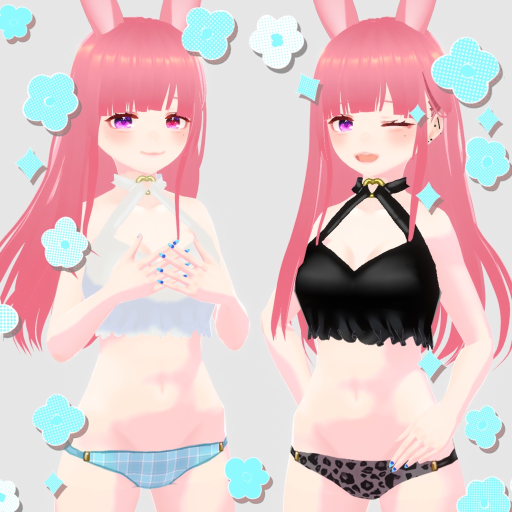 【水着】フリルビキニ【2色】