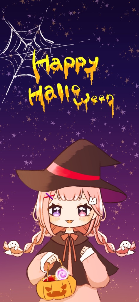叶兎えまのスマホ壁紙ー2022ハロウィンー