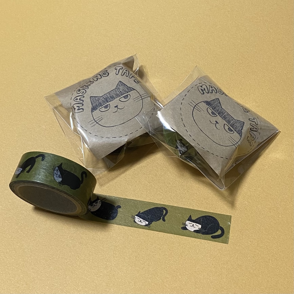 猫モブマスキングテープ