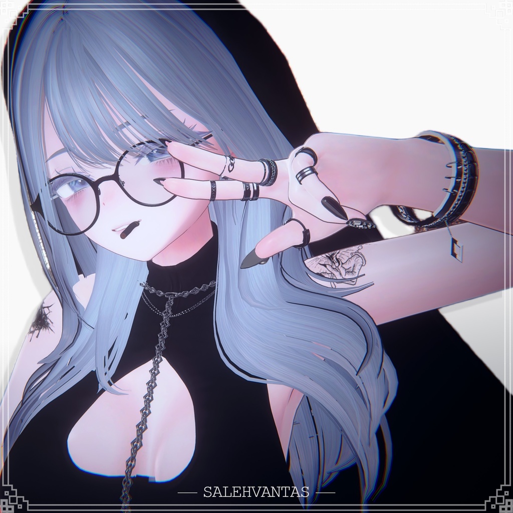 【14アバター対応】BlackandGoldRing+Bracelet