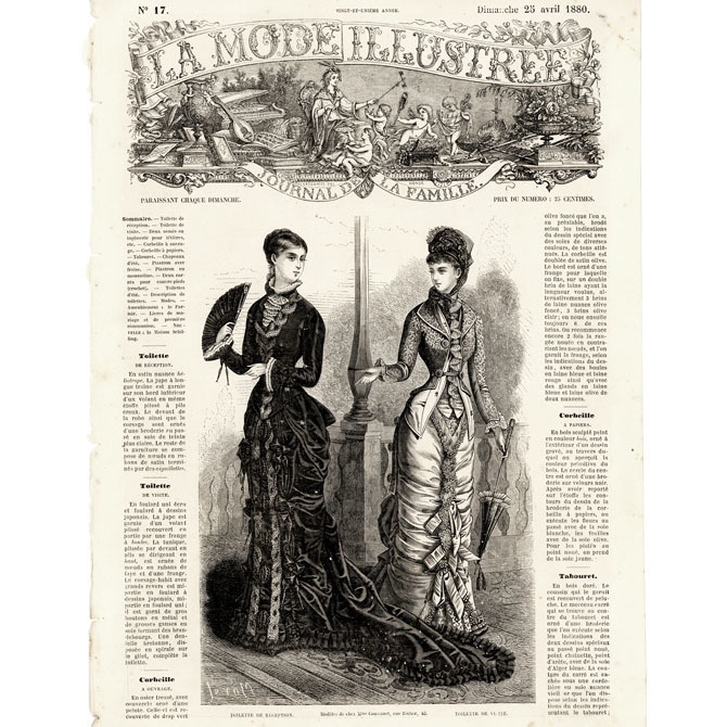 1880s フランスファッション誌 La_Mode_Illustree デジタルデータ 4枚セット