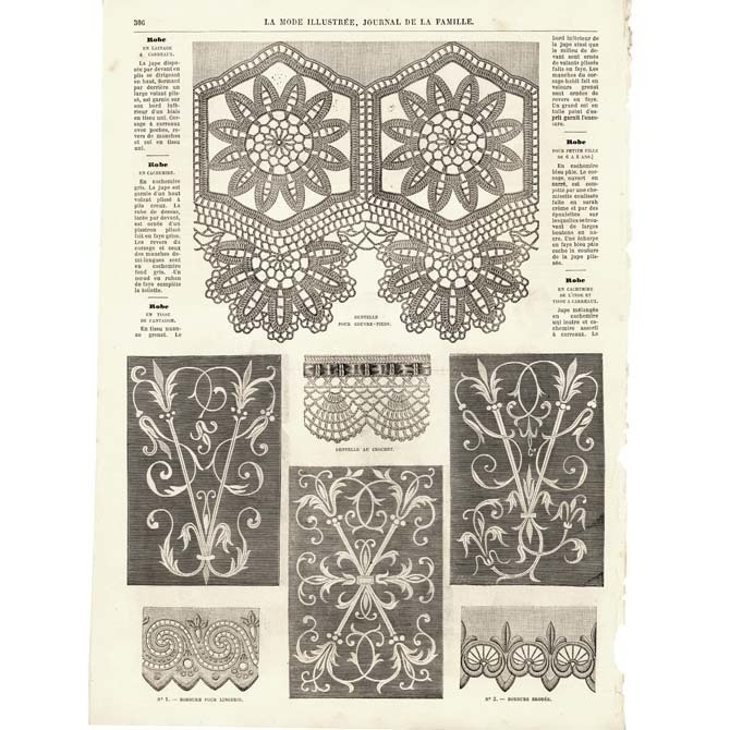 1880s フランスファッション誌 La_Mode_Illustree デジタルデータ 4枚セット