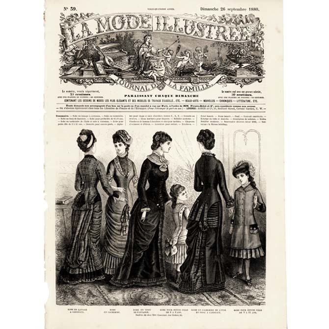1880s フランスファッション誌 La_Mode_Illustree デジタルデータ 4枚セット