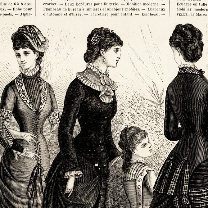 1880s フランスファッション誌 La_Mode_Illustree デジタルデータ 4枚セット