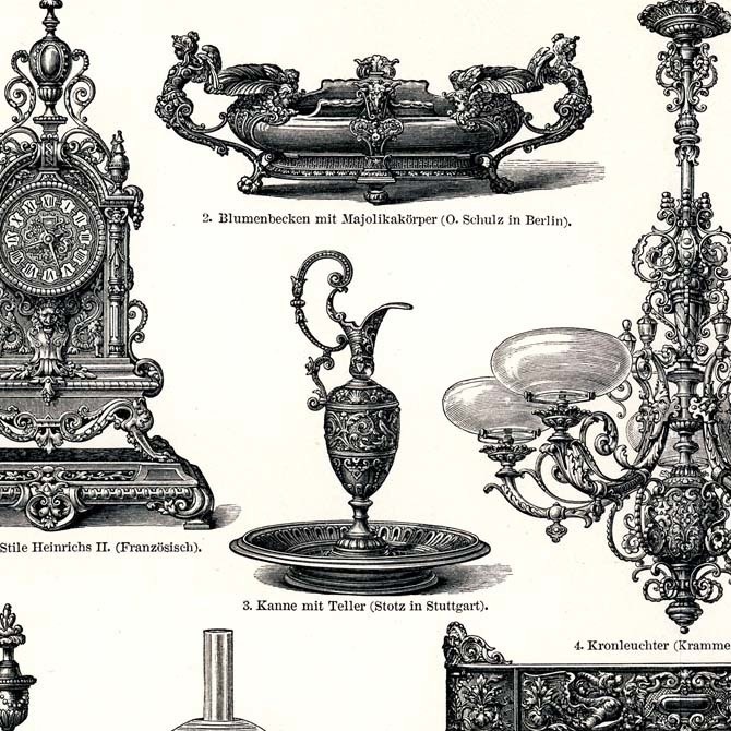 1895s Moderne Bronze Kunstindustrie リトグラフ アートプリント デジタルデータ