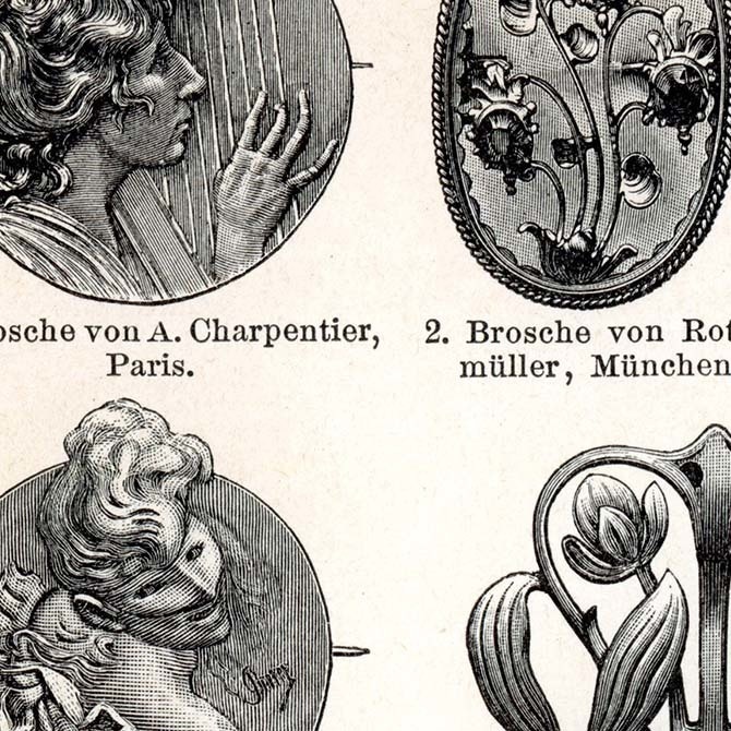 1898s Schmucksachen II ドイツのアンティークプリント デジタルデータ