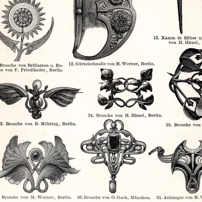 1898s Schmucksachen II ドイツのアンティークプリント デジタルデータ