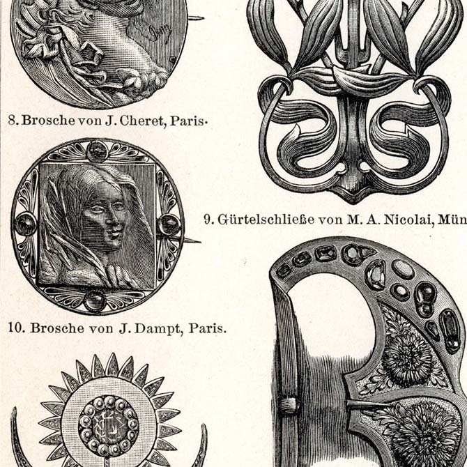 1898s Schmucksachen II ドイツのアンティークプリント デジタルデータ