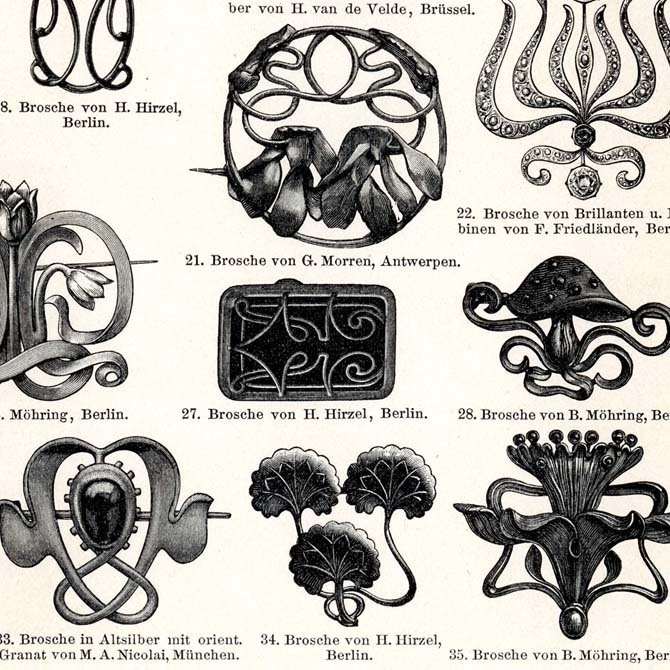 1898s Schmucksachen II ドイツのアンティークプリント デジタルデータ