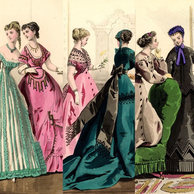 1867 Petit Courrier des Dames 手彩色リトグラフ41枚 高画質データ