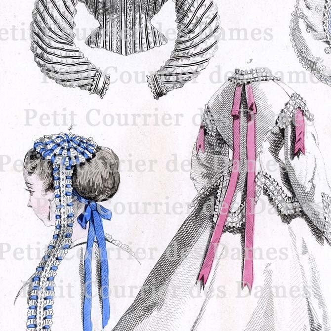 No.3525 1866年『プチ・クリエ・デ・ダーム』手彩色リトグラフ データ