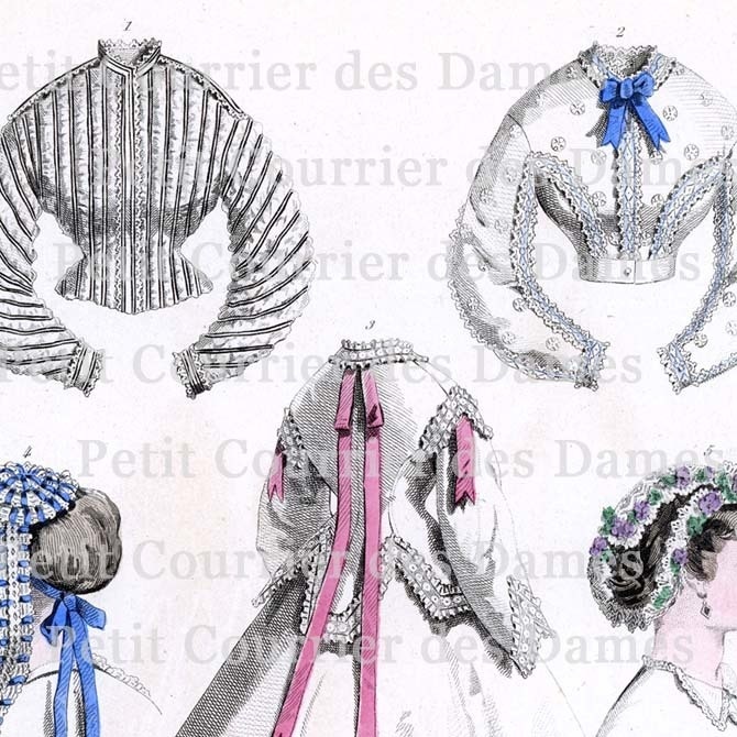 No.3525 1866年『プチ・クリエ・デ・ダーム』手彩色リトグラフ データ