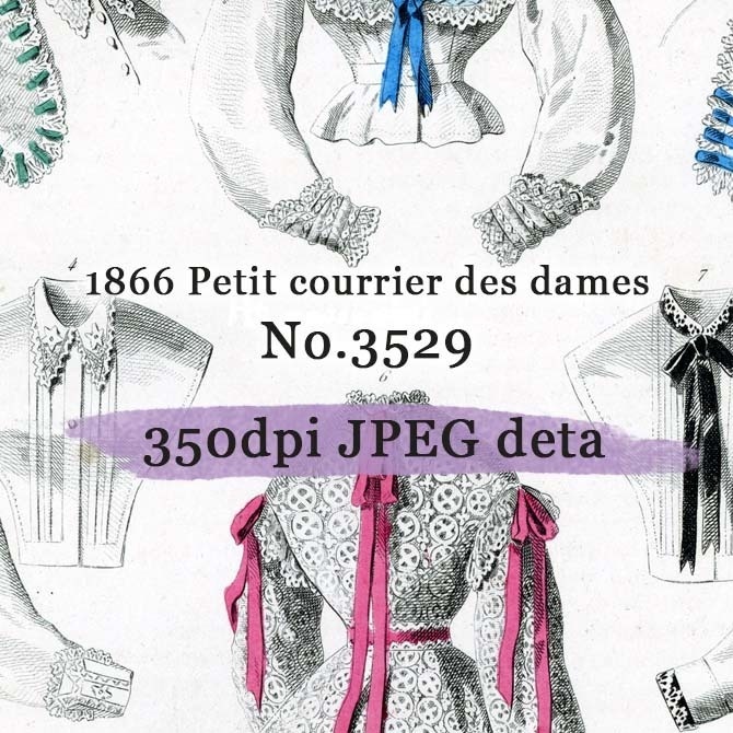 No.3529 1866年『プチ・クリエ・デ・ダーム』手彩色リトグラフ データ
