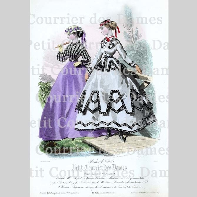 No.3530 1866年『プチ・クリエ・デ・ダーム』手彩色リトグラフ データ