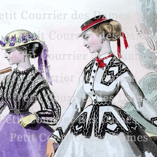 No.3530 1866年『プチ・クリエ・デ・ダーム』手彩色リトグラフ データ