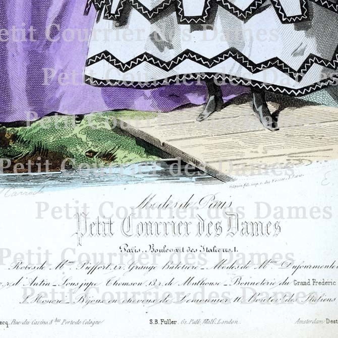 No.3530 1866年『プチ・クリエ・デ・ダーム』手彩色リトグラフ データ