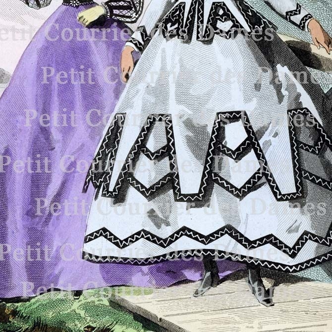 No.3530 1866年『プチ・クリエ・デ・ダーム』手彩色リトグラフ データ