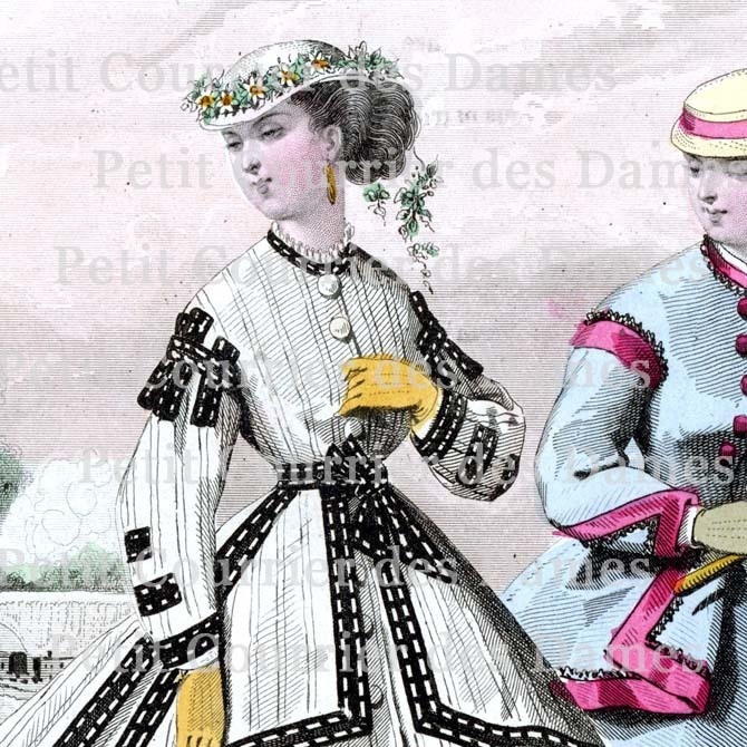 No.3532 1866年『プチ・クリエ・デ・ダーム』手彩色リトグラフ データ