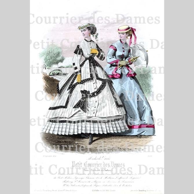 No.3532 1866年『プチ・クリエ・デ・ダーム』手彩色リトグラフ データ