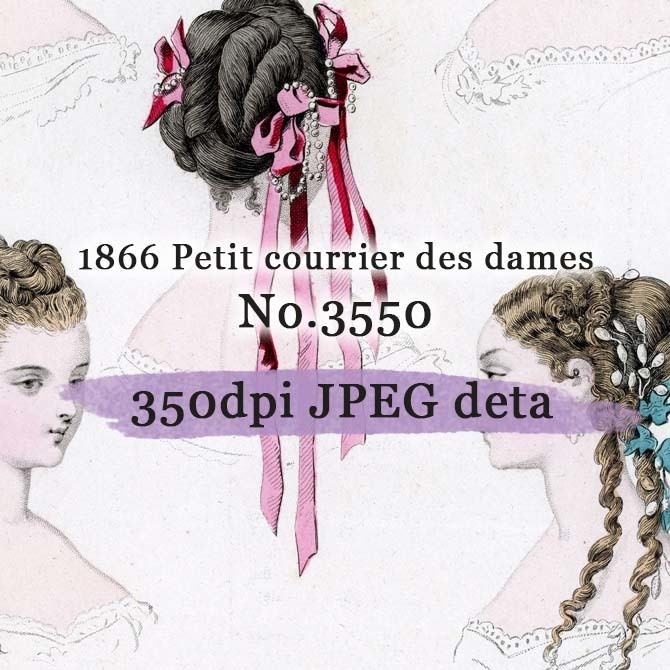 No.3550 1866年『プチ・クリエ・デ・ダーム』手彩色リトグラフ データ