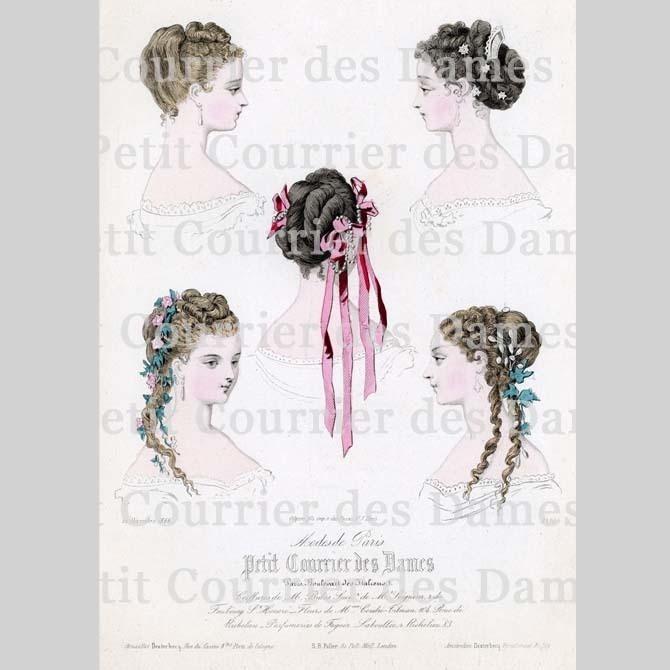 No.3550 1866年『プチ・クリエ・デ・ダーム』手彩色リトグラフ データ