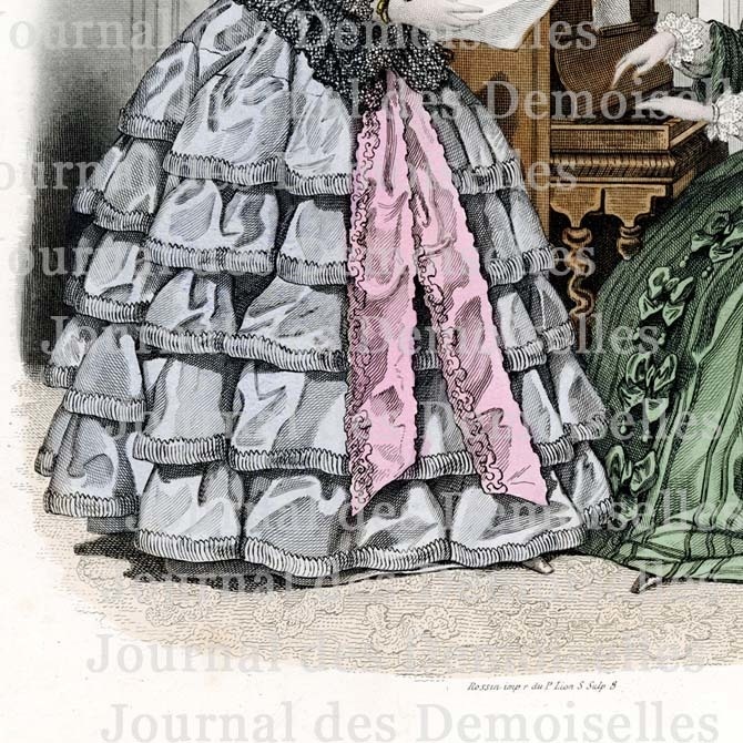 No.XII 1850年『Journal des Demoiselles』手彩色リトグラフ データ