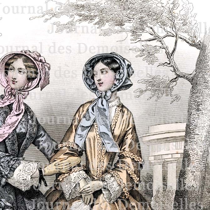 No.X 1850年『Journal des Demoiselles』手彩色リトグラフ データ