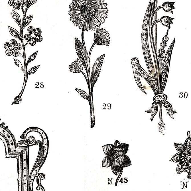 1873 フランスファッション誌『 La Mode Illustree 』Page380 銅版画