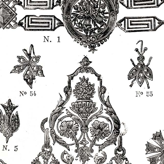 1873 フランスファッション誌『 La Mode Illustree 』Page380 銅版画