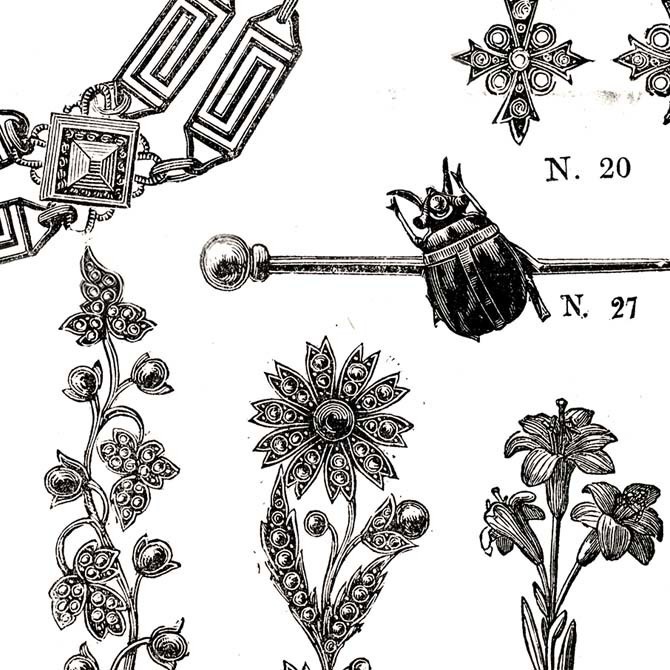 1873 フランスファッション誌『 La Mode Illustree 』Page380 銅版画