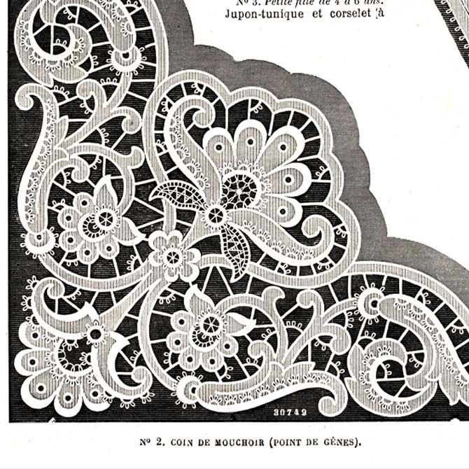 1873 フランスファッション誌『 La Mode Illustree 』Page395 銅版画