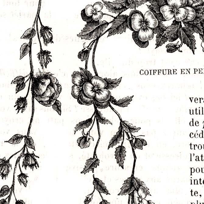 1873 フランスファッション誌『 La Mode Illustree 』Page21 銅版画