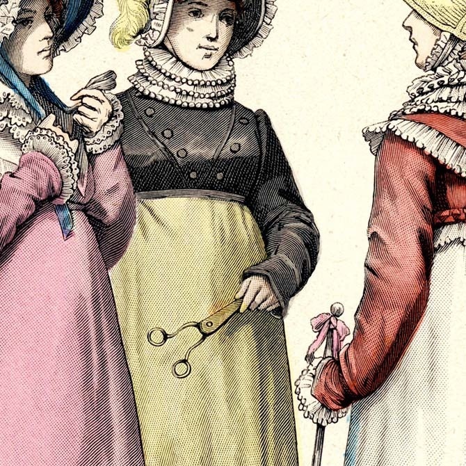 1900s『コスチュームの歴史 Zur geschichte der costume』 No.1097 手彩色リトグラフ データ