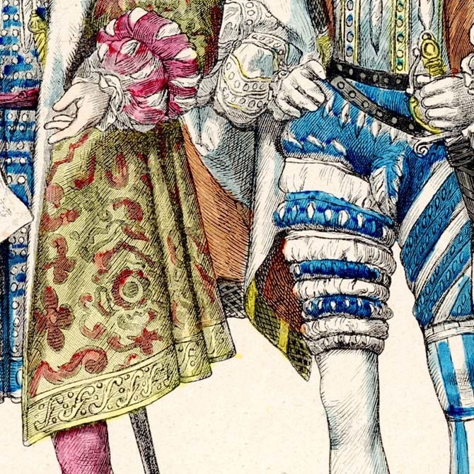 1900s『コスチュームの歴史 Zur geschichte der costume』 No.1083 手彩色リトグラフ データ