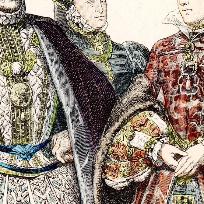 1900s『コスチュームの歴史 Zur geschichte der costume』 Nro.1090 手彩色リトグラフ データ