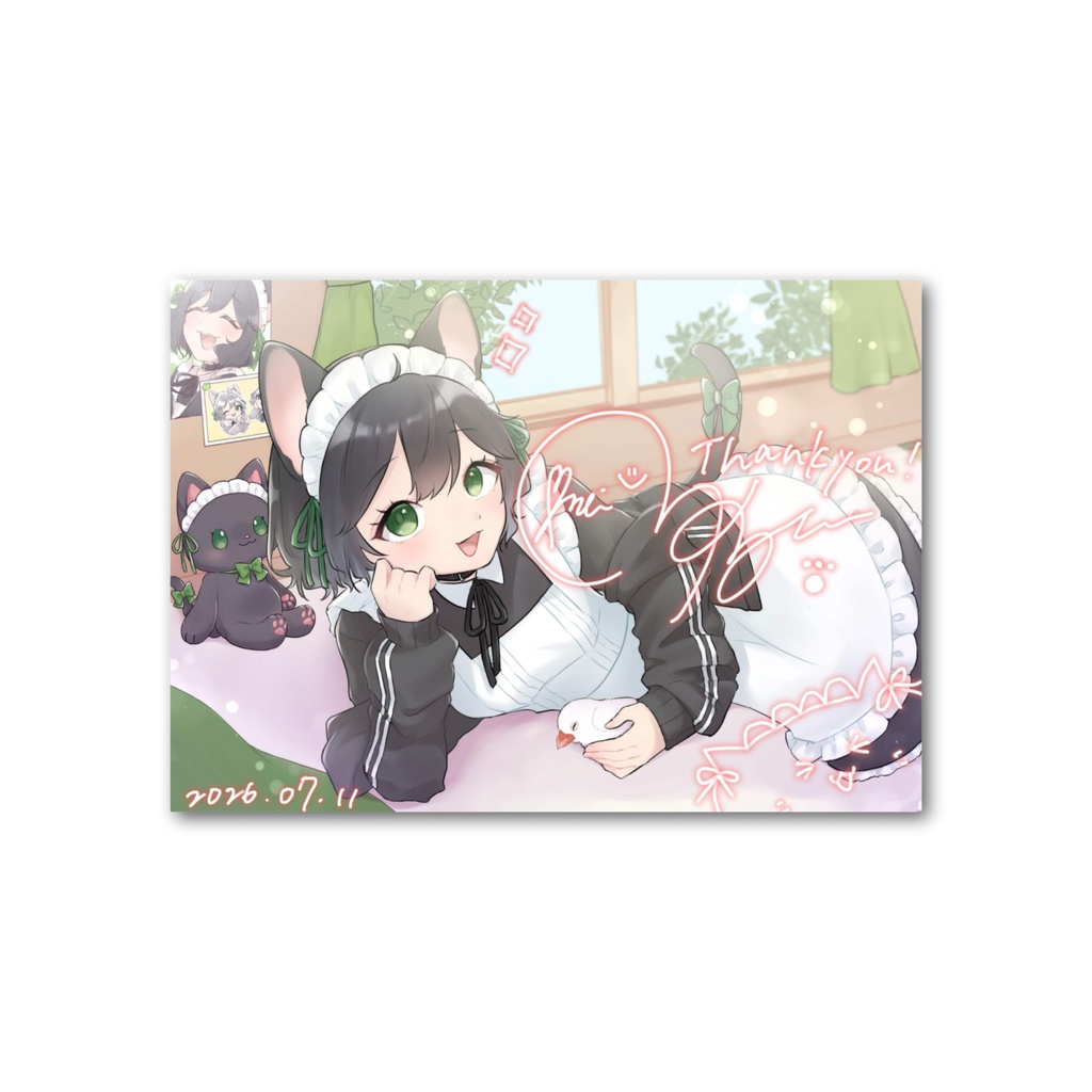 小夜李のチェキ風カード（birthdayデザイン）