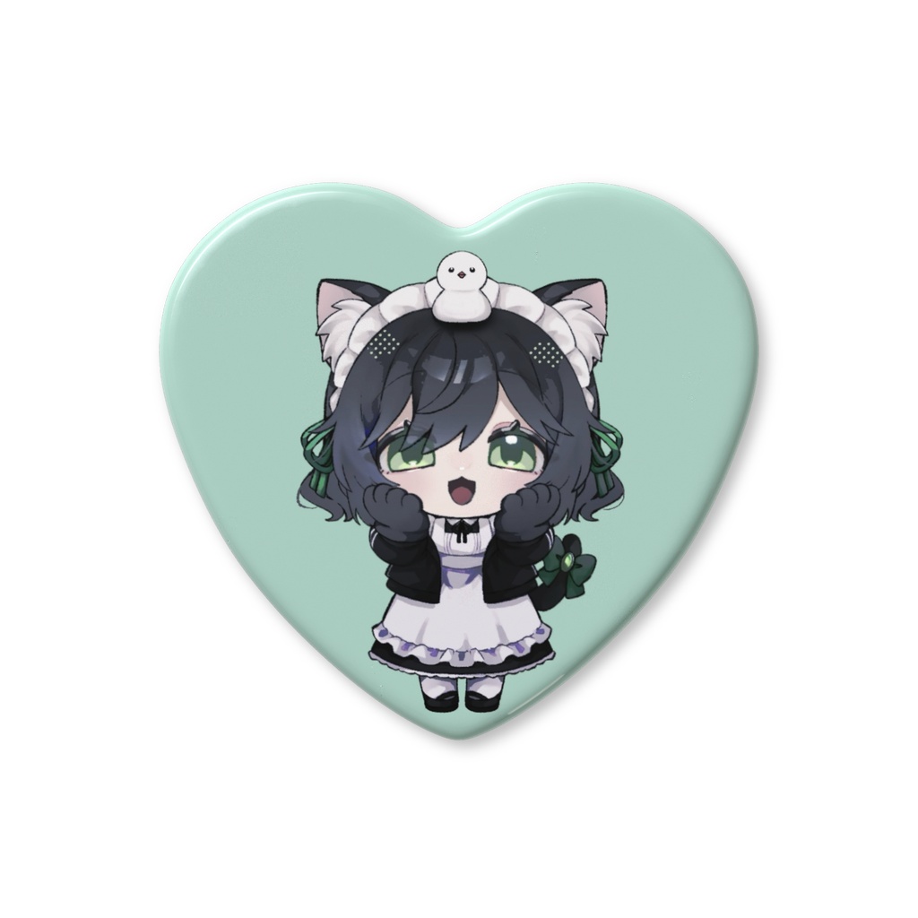 ミニ小夜李のハートバッジ💚