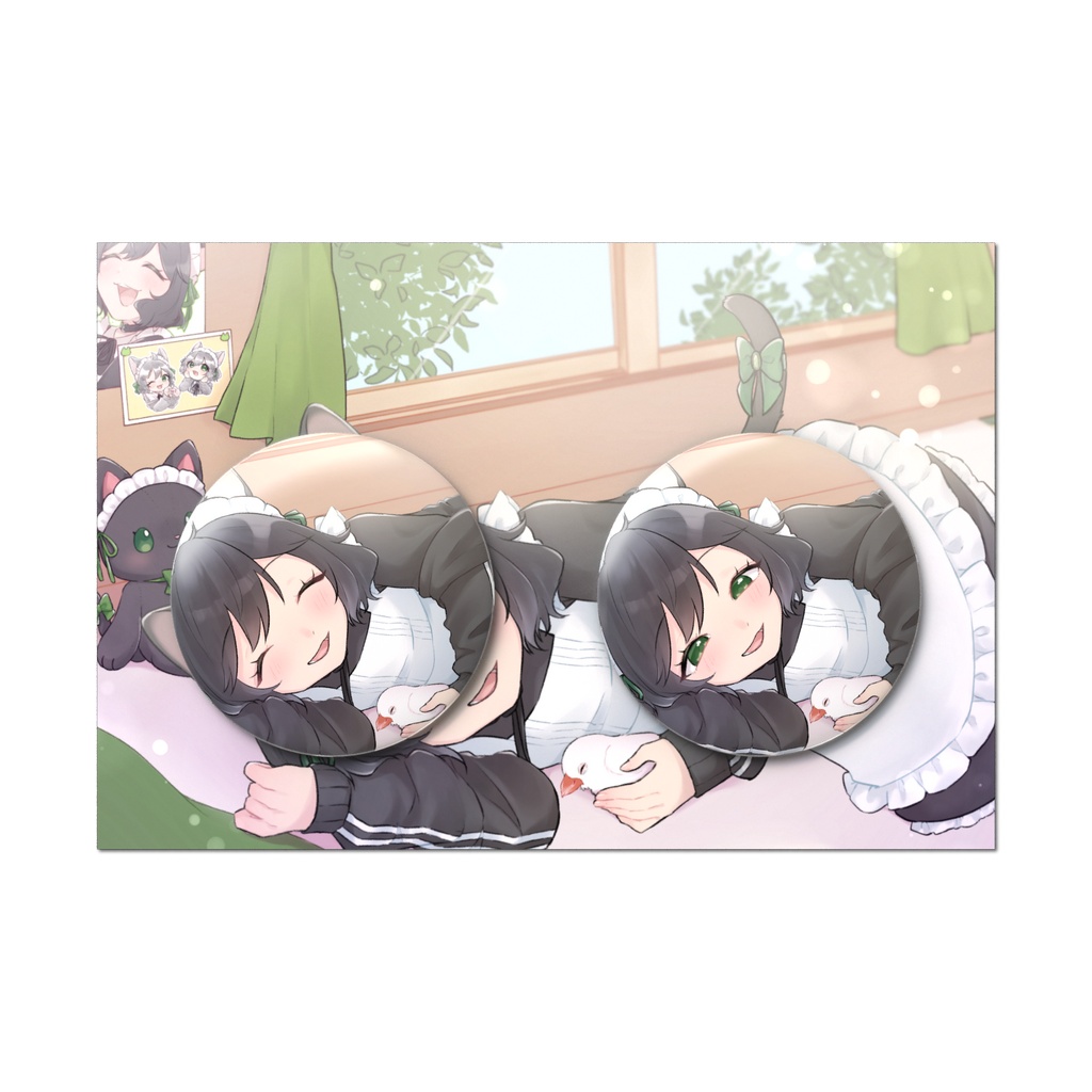 小夜李の缶バッジ 2個セット(Birthdayデザイン2)