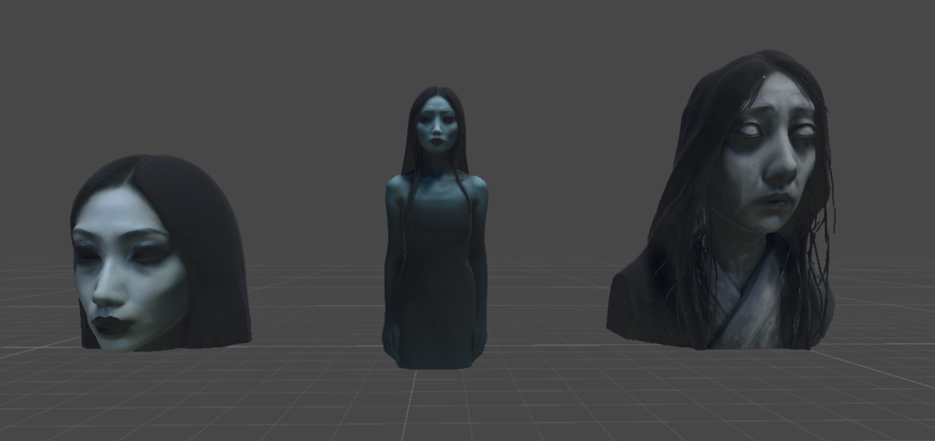 【J-Horror】簡易3Dホラーモデル3点セット その2