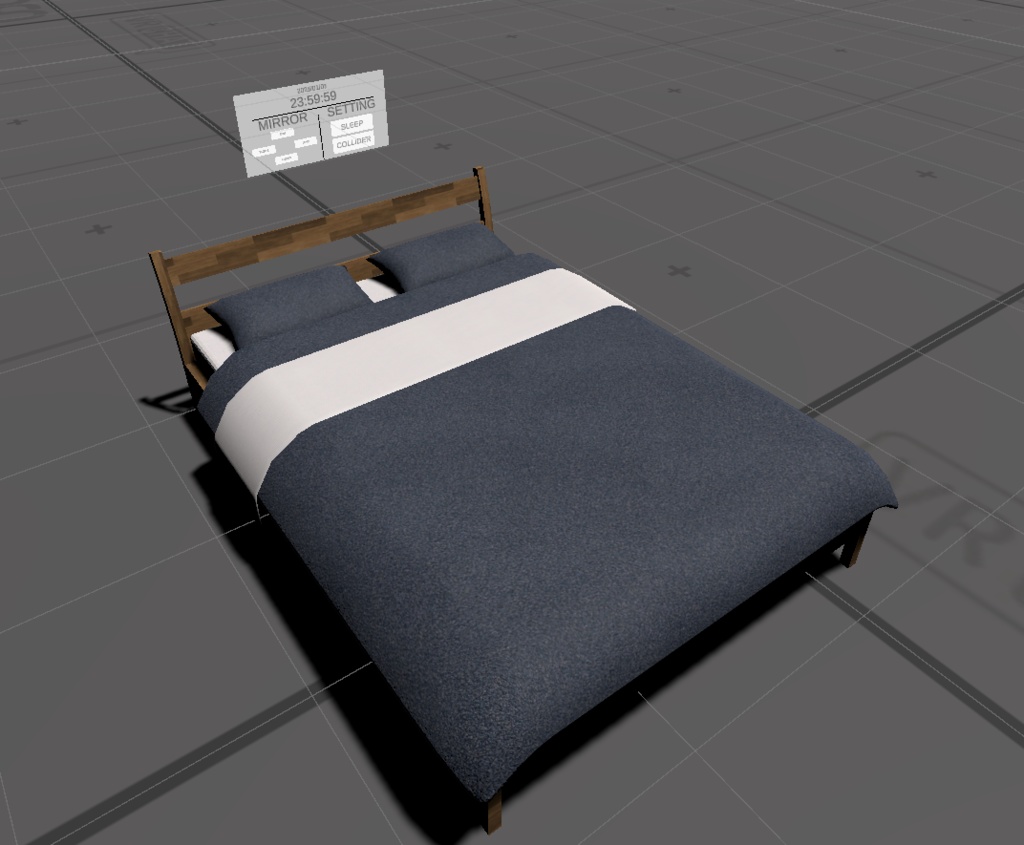 【udon#】シンプルベッドギミック【VRChat対応】