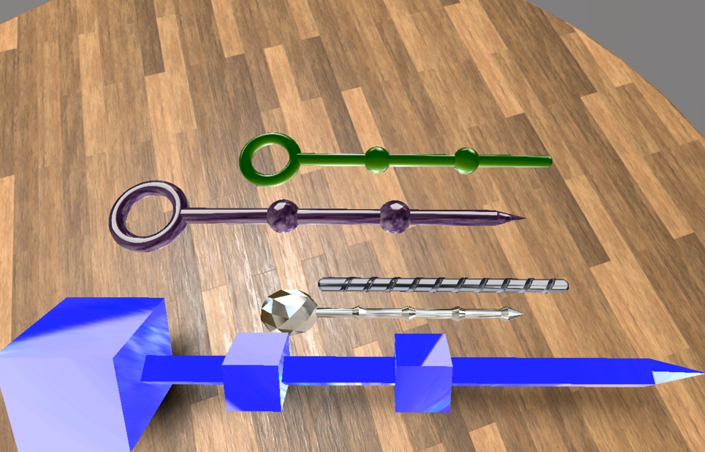 ワールド用眉間ぶっさし棒5本セット