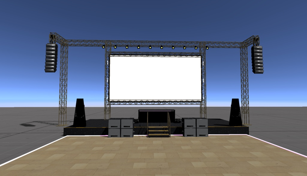 【VRChatワールド用】RAVE//STAGE【DJブース・ダンスフロア・大型ステージセット】
