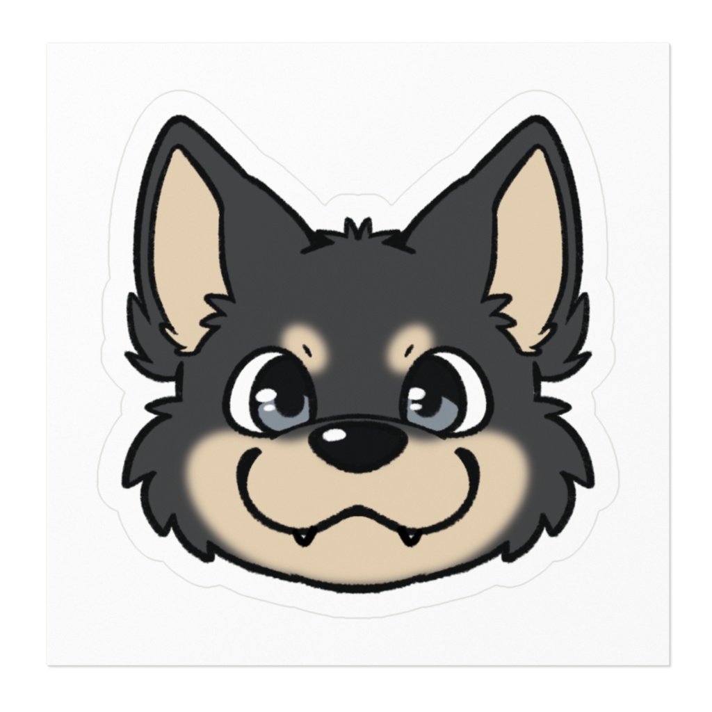 オオカミのステッカー