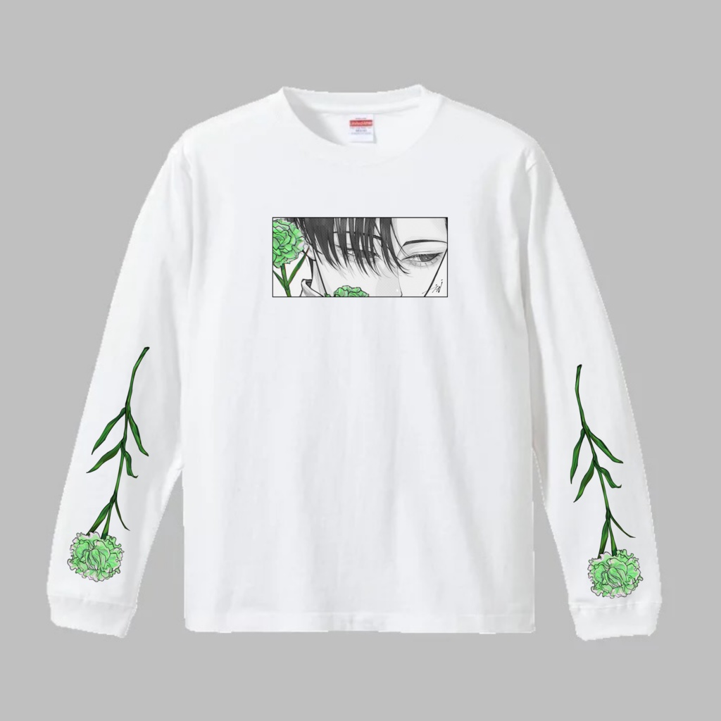 ロングスリーブTシャツ Green/Carnation Lサイズ